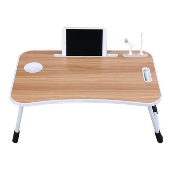 Zložljivi Laptop Desk mizica na Posteljo Laptop Pladenj za Namizni Prenosni Krog Mizo za Študij in Branje Posteljo Vrh Pladenj Tabela