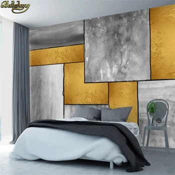 beibehang 3d ozadje zidana nordijska minimalistična osebnost povzetek geometrijske kvadratnih črnilo zlato ozadje stene de papel parede