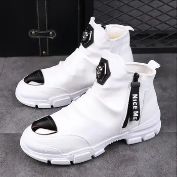 luxe malo beli čevlji ženske platformo priložnostne čevlji nekaj usnje moški čevlji velikosti visoke kakovosti različica zapatillas V1.16