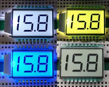 maithoga 17PIN TN Pozitivno 1/2-Števk Segment LCD-Plošča Bela/Rumena/Modra LED Osvetlitev