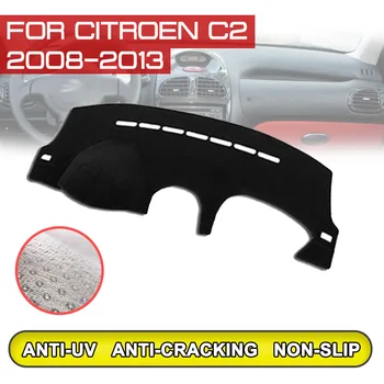 za Citroen C2 2008 2009 2010 2011 2012 2013 Avto armaturne plošče Mat Anti-umazano Non-slip Dash Kritje Mat UV Zaščito Odtenek