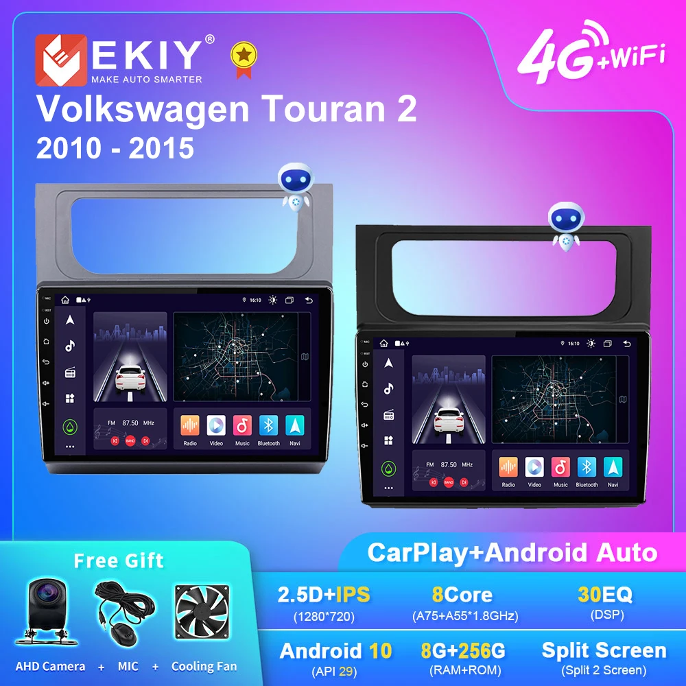 EKIY X7 8G 256G Android 10 avtoradia Za Volkswagen Touran 2 1T 2010-2015 Multimedijski Predvajalnik Videa, Samodejno Carplay Navigacijski DVD-HU
